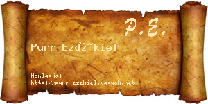 Purr Ezékiel névjegykártya